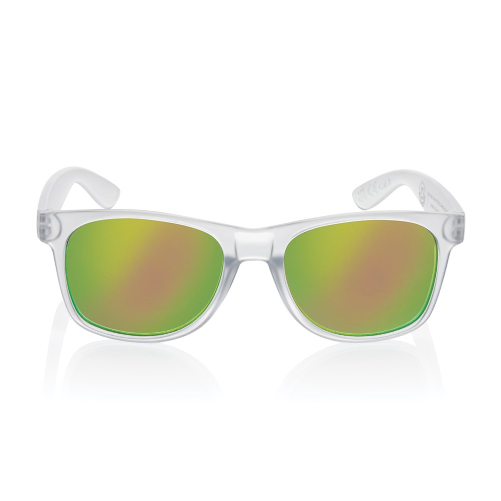 Gleam Sonnenbrille mit verspiegelten Gläsern – Ideales Event-Accessoire mit Logo