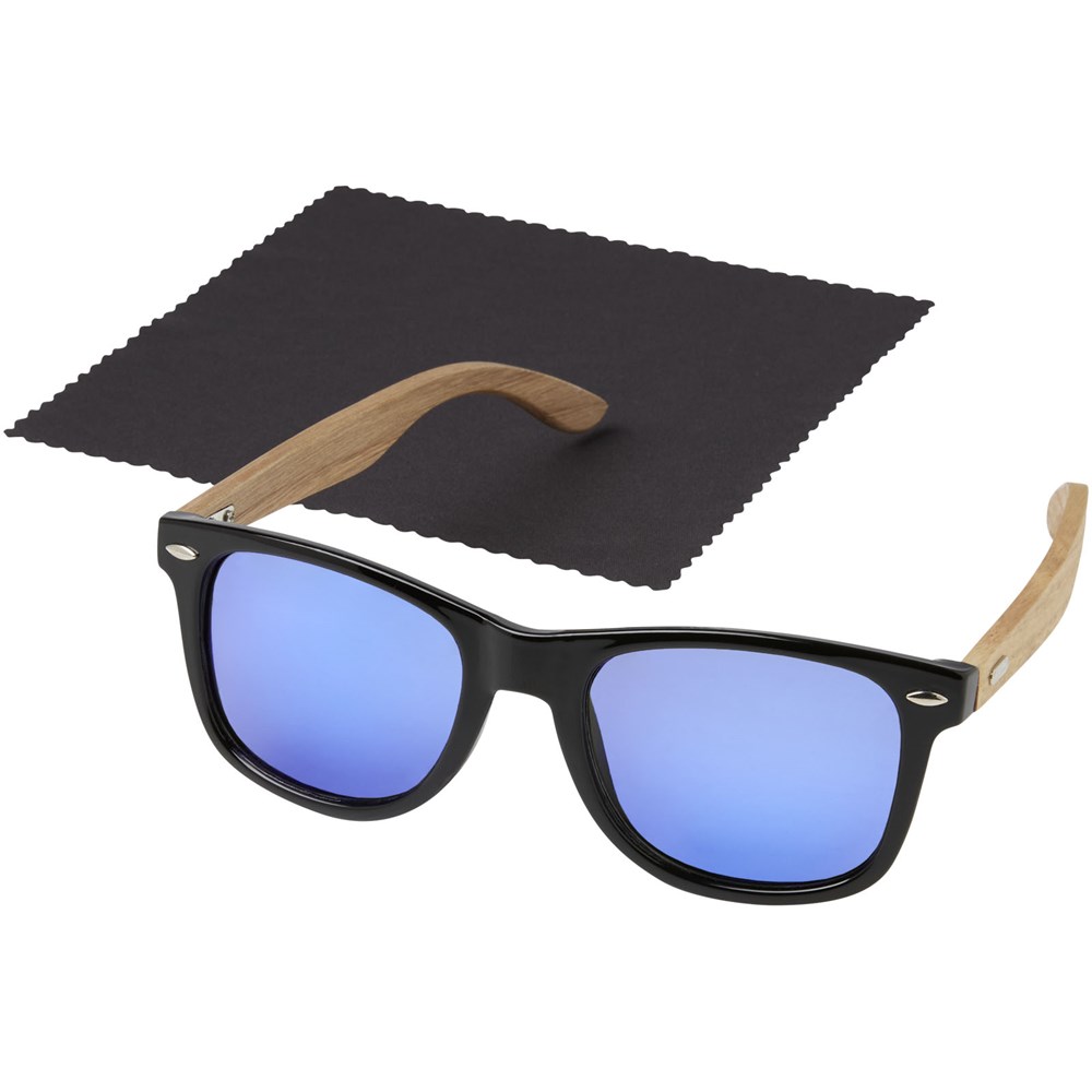 Hiru BlueShield Polarisierte Sonnenbrille aus rPET/Holz – Perfektes Werbegeschenk mit Logo