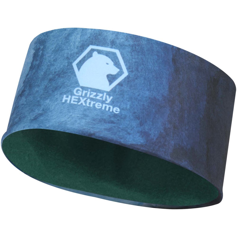 Emma Sublimation-Stirnband aus RPET mit Fleece - waldgrün