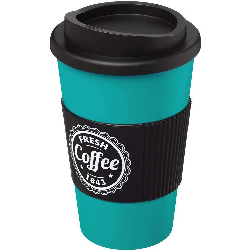 Americano® 350 ml Werbebecher mit Silikonring – Logo-Highlight für Events