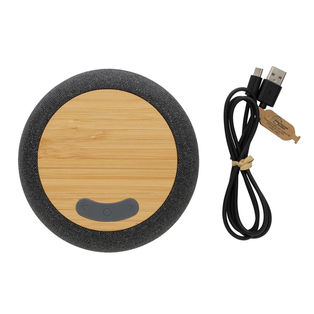 Bamboo Soundwave Speaker 5W Recycled Elegance für Events und Kundenbindung