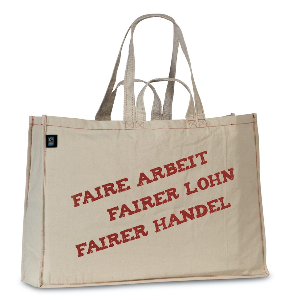 BIG BAG Bangaluru mit Slogan aus Fairtrade Baumwolle