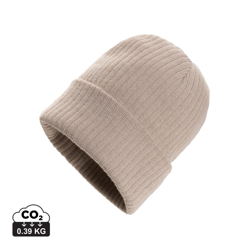 Pryor AWARE Polylana Beanie schwarz – Stilvolles Event-Giveaway mit Logo