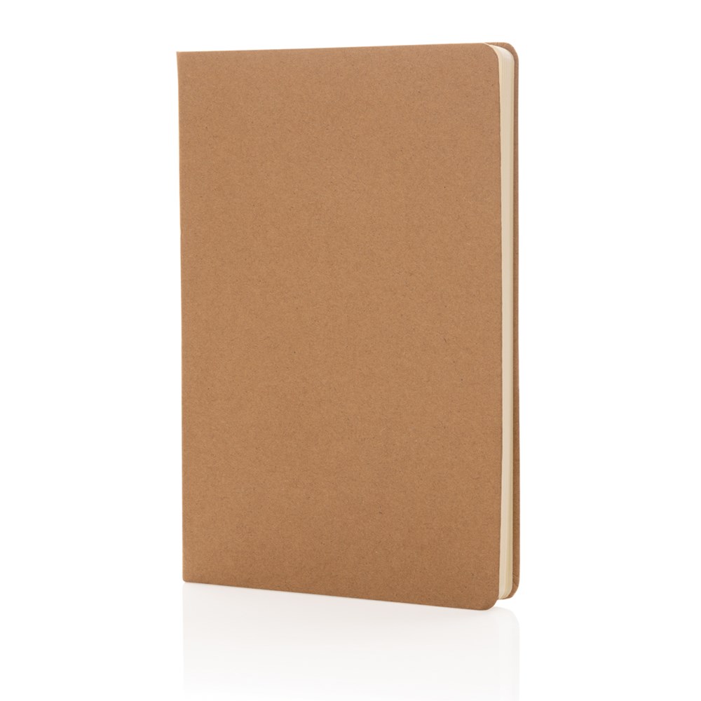 A5 FSC Hardcover Notizbuch creme – Elegantes Kundengeschenk mit Logo