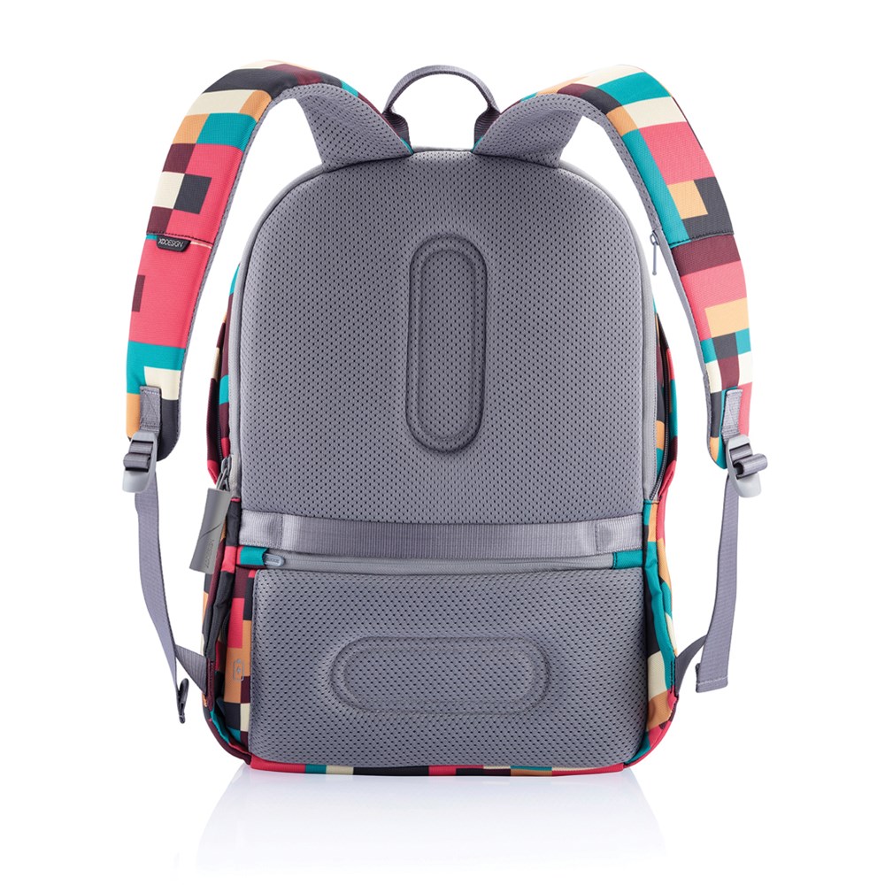 Bobby Soft Art Rucksack schwarz – Praktisches Werbegeschenk mit RFID-Schutz und USB-Ladeanschluss