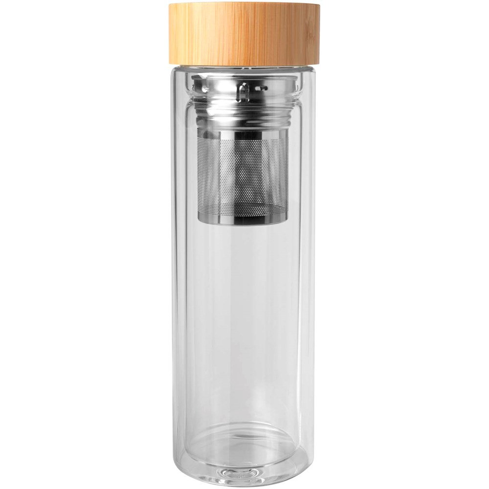 Bailey Glasflasche 400 ml mit Infuser & Bambusdeckel – Exklusives Event-Geschenk