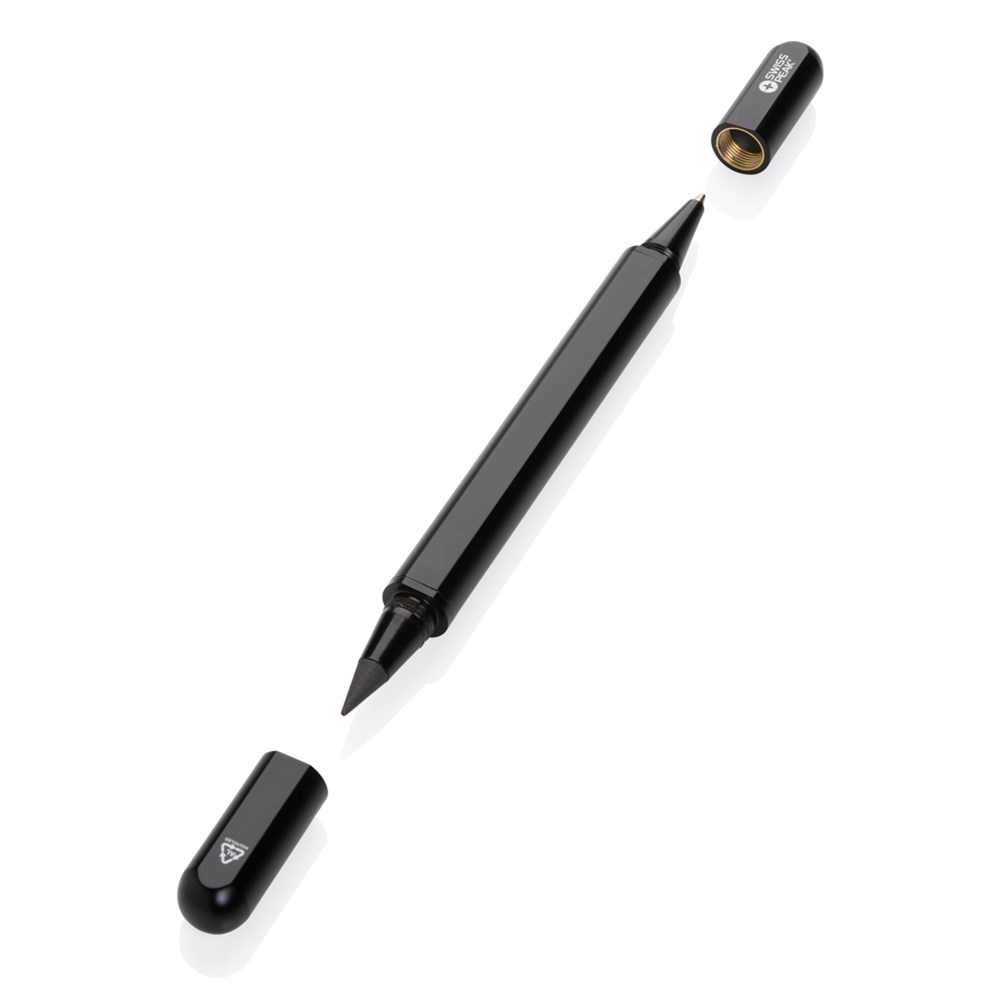 Swiss Peak Dual-Tip-Pen aus recyceltem Aluminium – Edles Eventgeschenk mit Logo