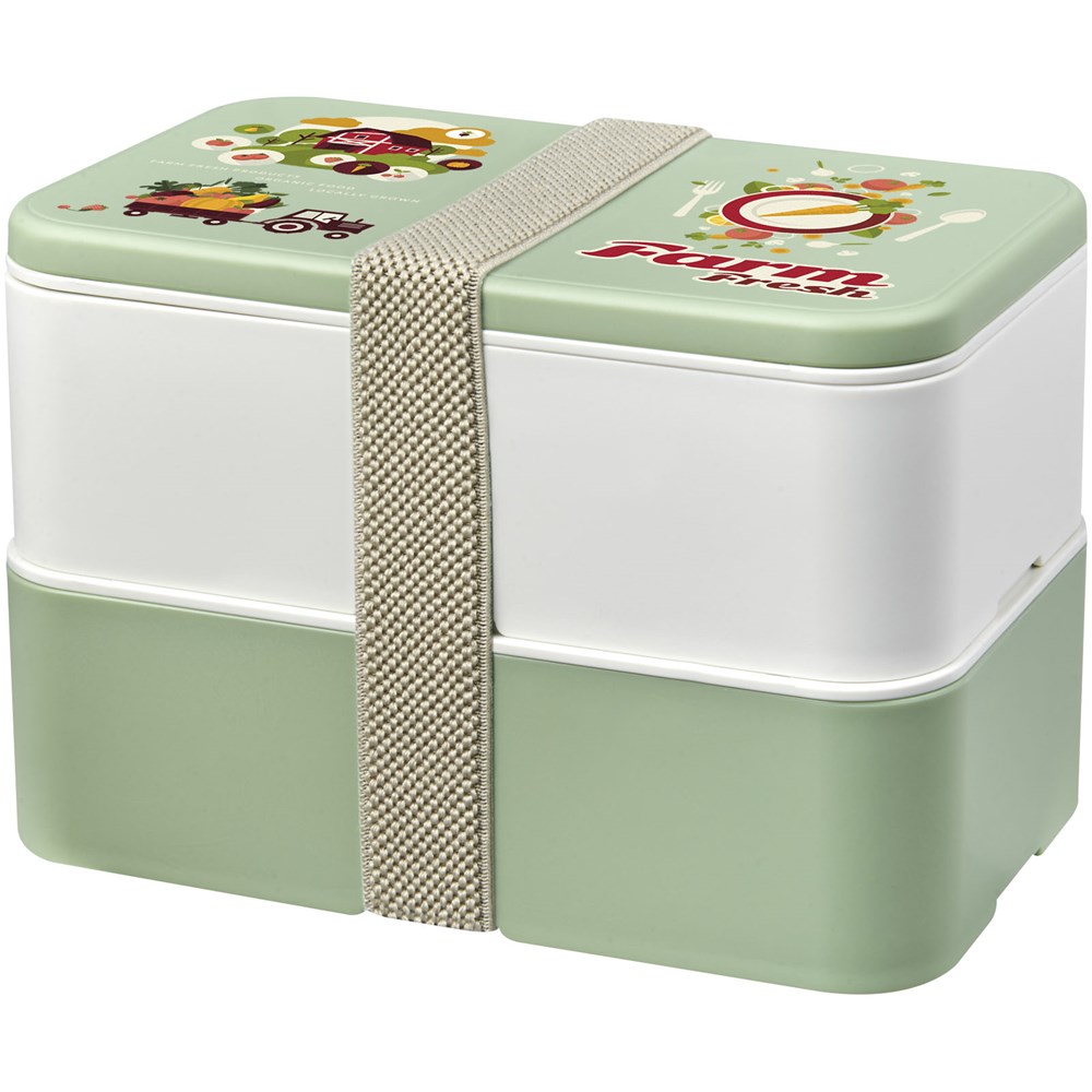 MIYO Renew Dual Lunchbox aus Zuckerrohr – Werbegeschenk mit Logo