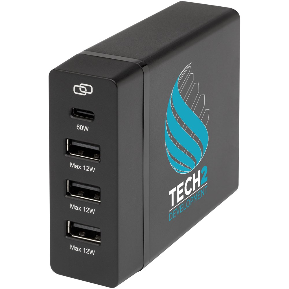 ADAPT Recycled Charger: Effiziente 72W USB-Powerstation für Events