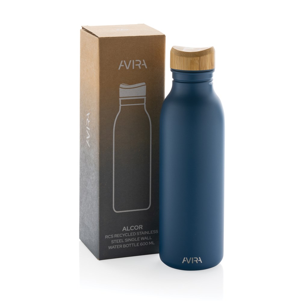 Avira Alcor Edelstahlflasche 600ml RCS-zertifiziert – Ideales Event-Geschenk mit Logo