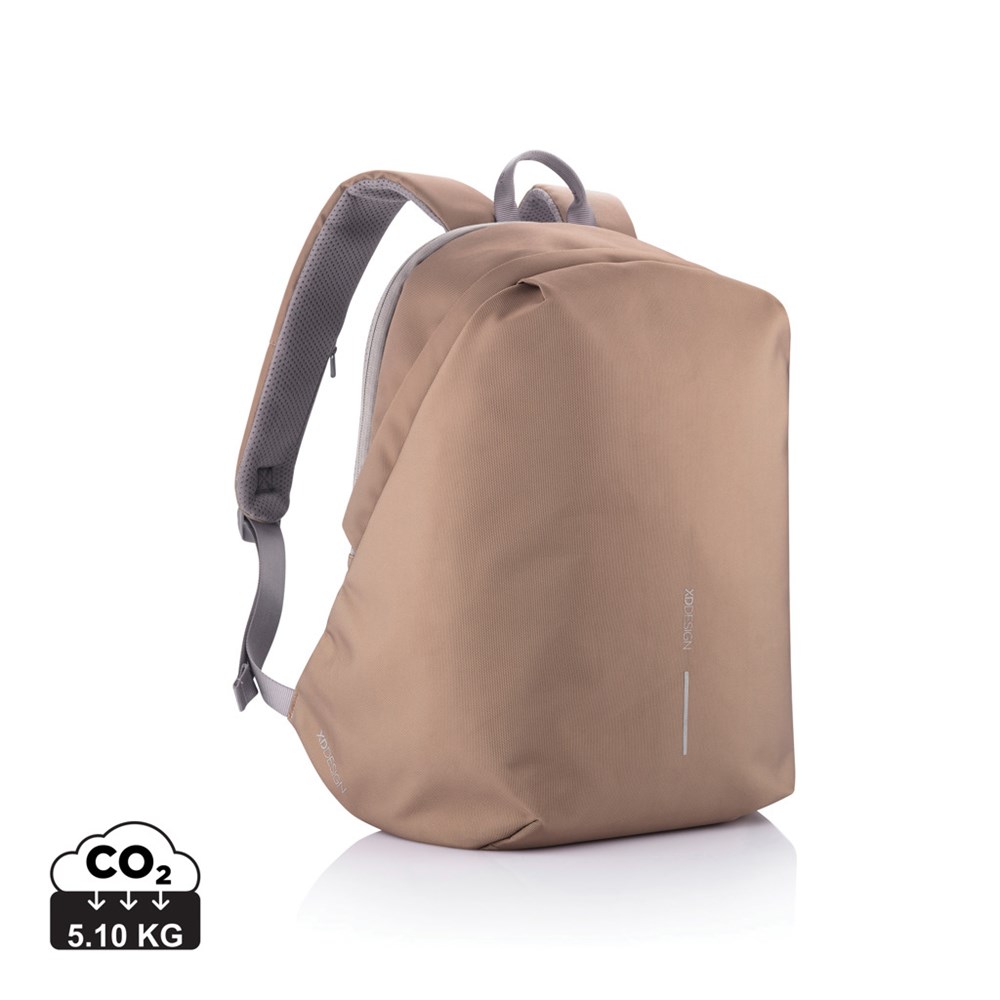 Bobby Soft Backpack schwarz – Innovatives Werbegeschenk mit recyceltem rPET