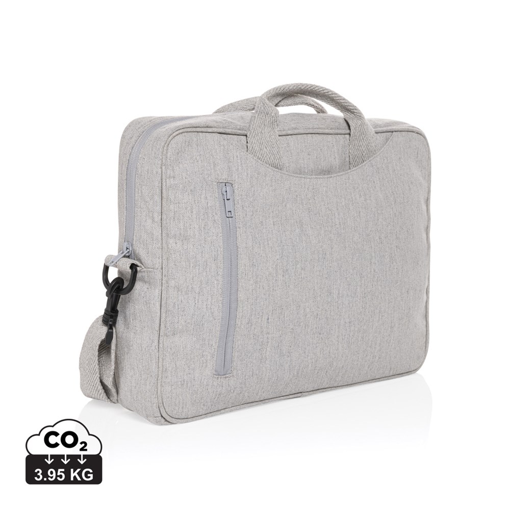 Laluka AWARE™ 15.4" Laptop-Tasche aus recycelter Baumwolle - Elegantes Event-Geschenk mit Logo