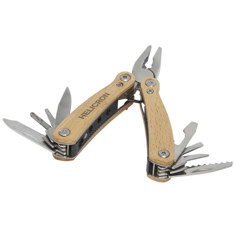 Anderson Adventure Pro Multitool aus Edelstahl mit Holzgriffen