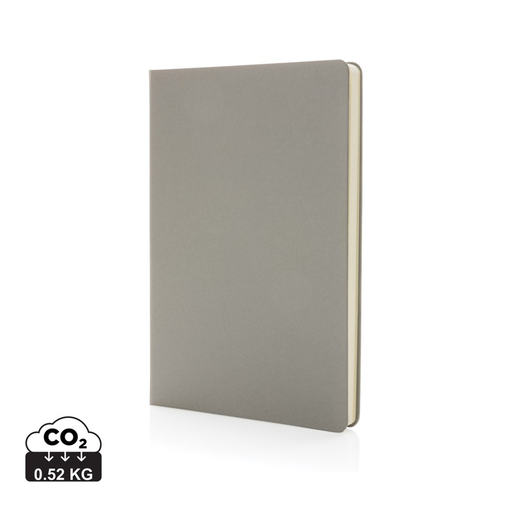 Elegantes A5 FSC Hardcover-Notizbuch creme – Ideales Eventgeschenk mit Logo