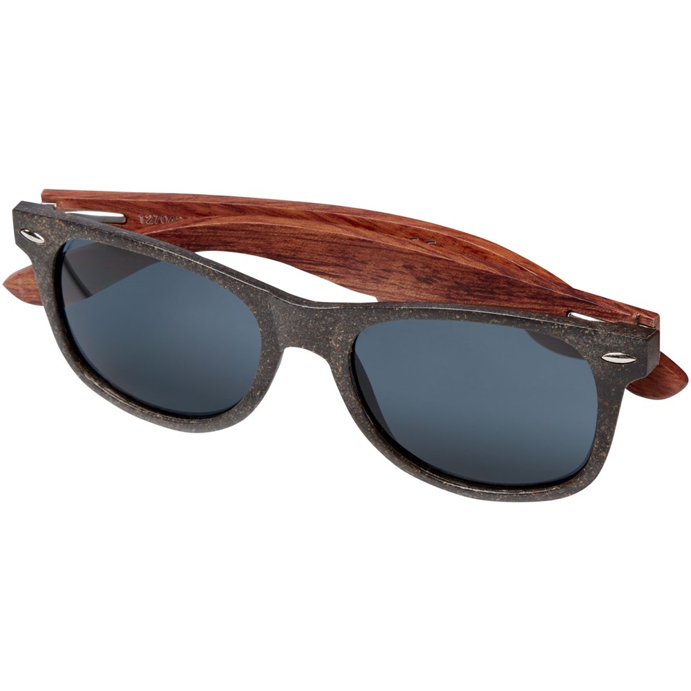 Kafo Retro Coffee-Faser Sonnenbrille – Strahlendes Festival-Accessoire mit Logo