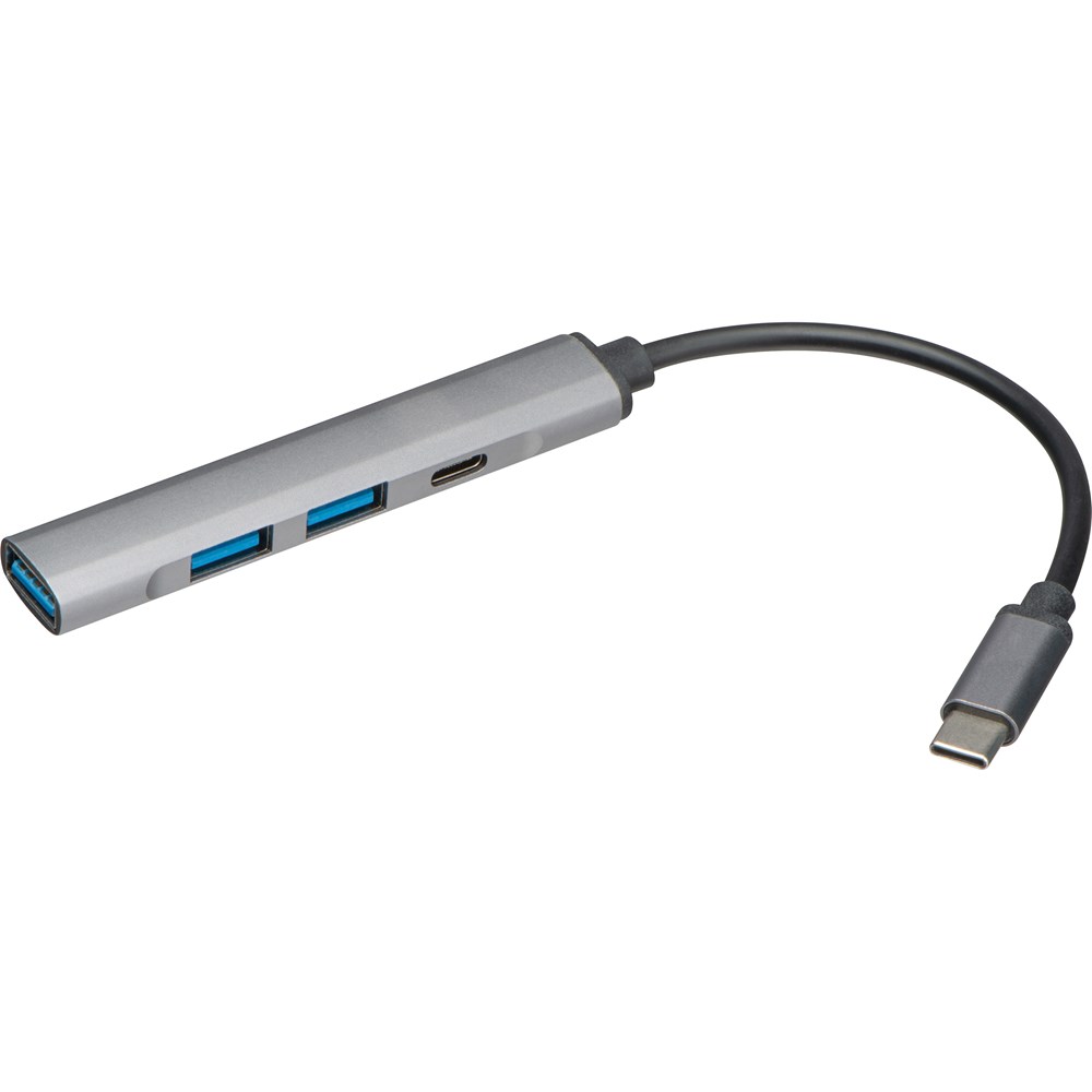 USB-C Hub aus recyceltem Aluminium – Einzigartiges Werbegeschenk mit Logo