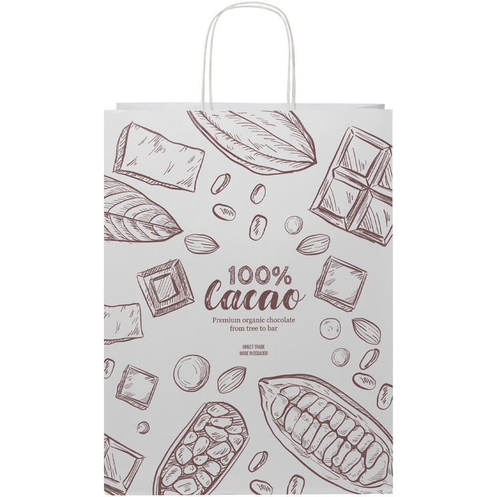 Kraftpapier-Tasche XXL 120 g/m² – Praktisches Werbeaccessoire mit Logo