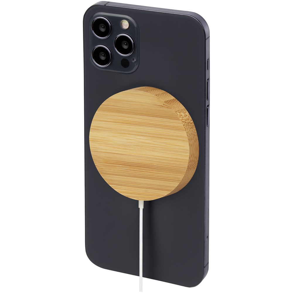 Atra BambooMag 10W Wireless Charger - Ihr strahlendes Werbegeschenk