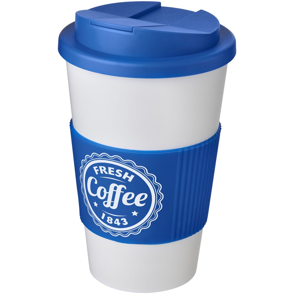 Americano® 350 ml BPA-freier Werbe-Isolierbecher mit Clip-Verschluss