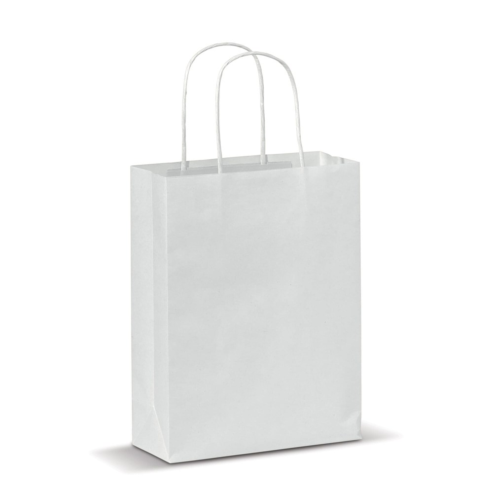 **Kleine FSC-zertifizierte Papiertasche mit Griffen – Perfekte Geschenktasche für Events**