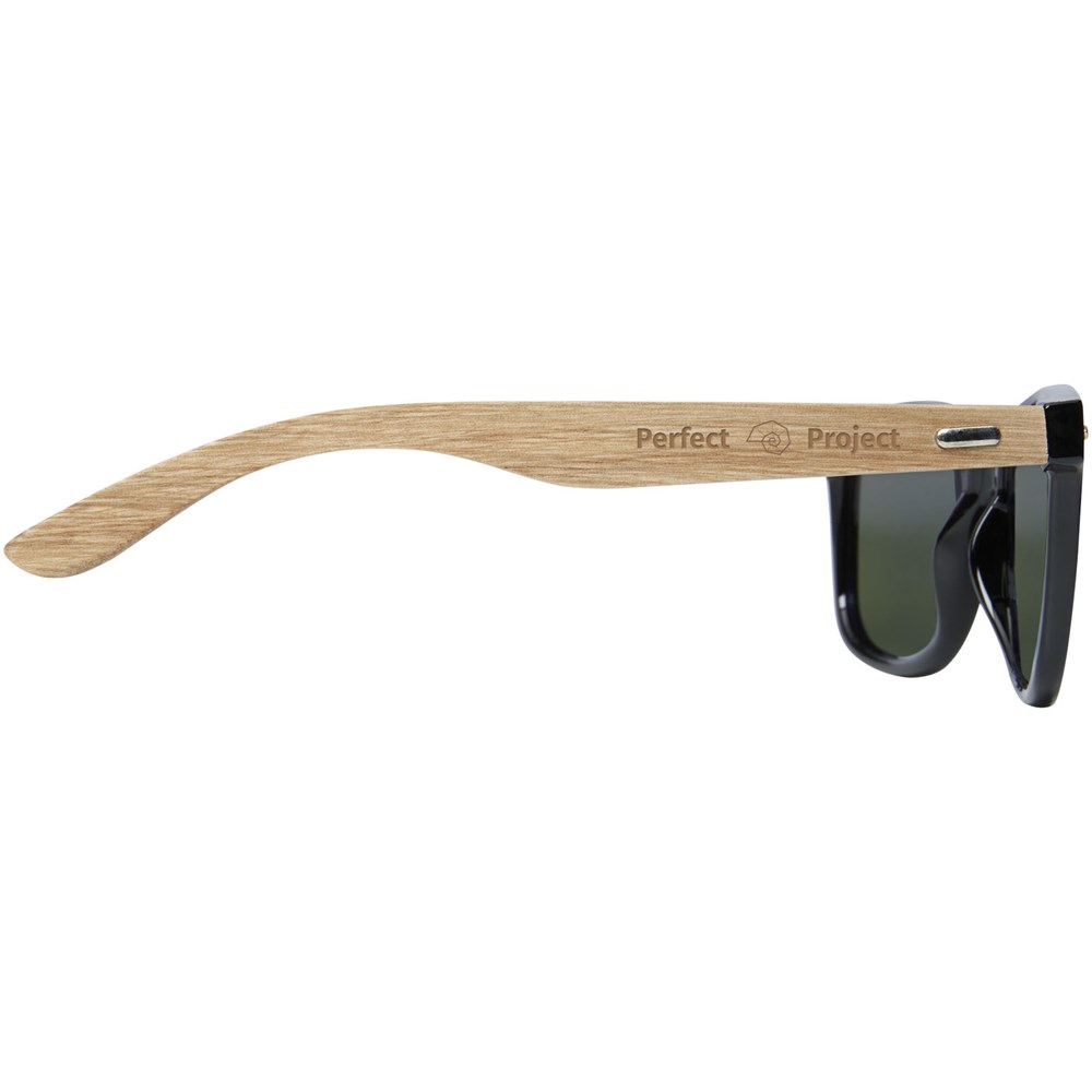 Hiru BlueShield Polarisierte Sonnenbrille aus rPET/Holz – Perfektes Werbegeschenk mit Logo