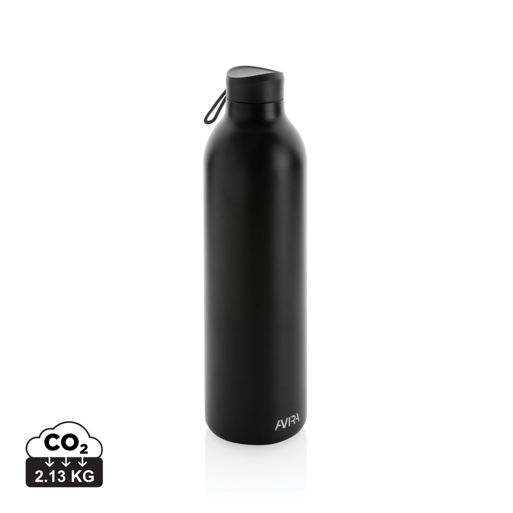 Avior Edelstahlflasche 1L RCS recycelt - Exklusives Werbegeschenk mit Logo