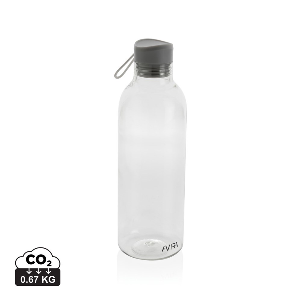 Avira Atik RPET Flasche 1L minimalistisch mit recyceltem Design als Event-Werbegeschenk