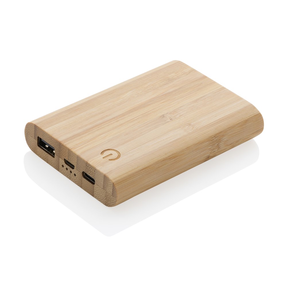 BambooPower 5000mAh Powerbank für Events und Messen mit Logo-Option