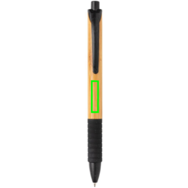 Standskizze: Druckverfahren Tampondruck auf Position „vor dem Clip (max. 5 x 20 mm)“ – Bambus & Weizenstroh Stift mit Gravur oder Tampondruck