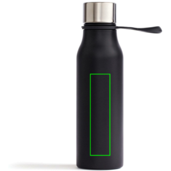 Standskizze: Druckverfahren Lasergravur auf Position „Artikel Vorderseite Mitte“ – VINGA Lean Thermosflasche 450 ml aus Edelstahl, mit Logo individualisierbar