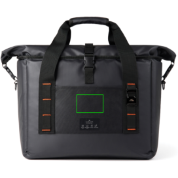 Standskizze: Druckverfahren Digital Transfer auf Position „Tasche (max. 90 x 60 mm)“ – Nordic Drift RCS Kühltasche 22 Liter, wasserabweisend, recycelt