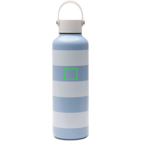 Standskizze: Druckverfahren Tampondruck auf Position „Artikel Vorderseite (max. 25 x 20 mm)“ – VINGA Lagoa Isolierflasche 600 ml aus RCS-Edelstahl, mit Logo veredelbar