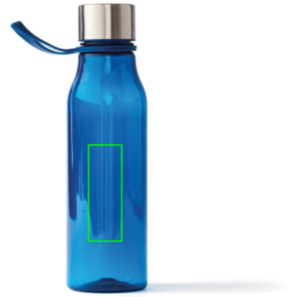 Standskizze: Druckverfahren Tampondruck auf Position „Artikel Rückseite Mitte (max. 25 x 70 mm)“ – VINGA Lean Tritan Wasserflasche 600 ml mit Logo bedruckbar