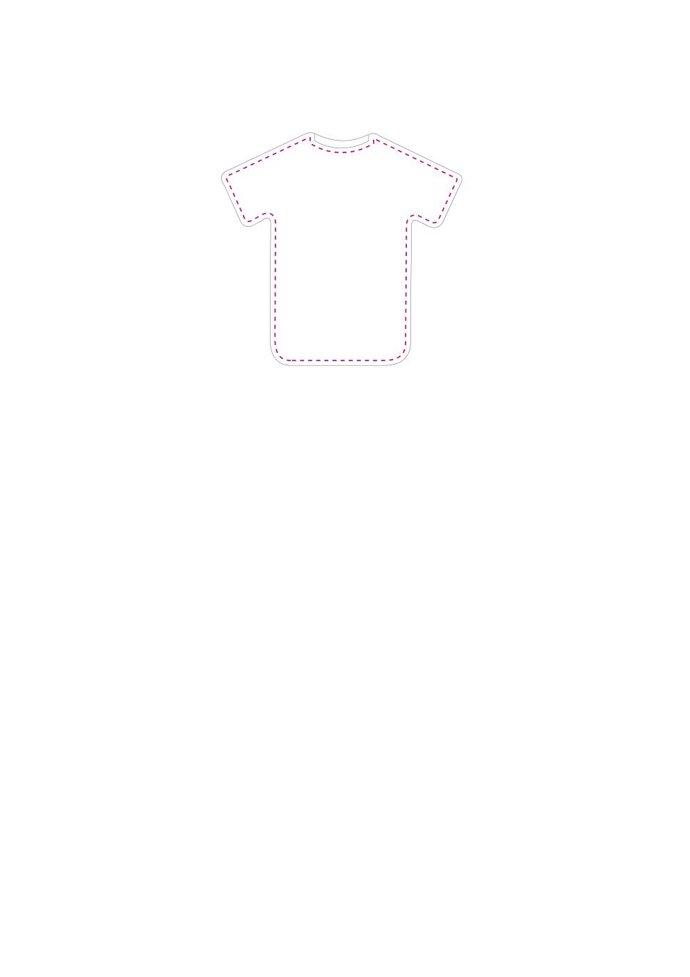 Standskizze: Druckposition „mittig Vorderseite vollflächig (max. 68×70 mm)“ – Mint-Spender Trikot – Bonbonspender im Trikot-Design