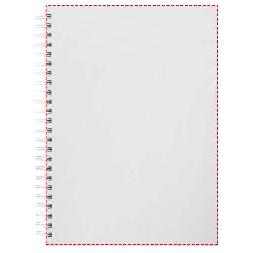 Standskizze: Druckverfahren Druck auf Papier auf Position „Vorderseite (max. 154 x 215 mm)“ – Desk-Mate® A5 Hardcover Journal