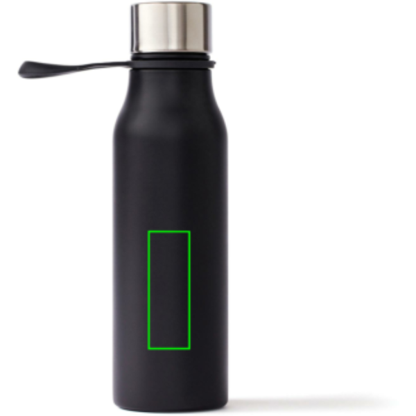 Standskizze: Druckverfahren Tampondruck auf Position „Artikel Rückseite unten“ – VINGA Lean Thermosflasche 450 ml aus Edelstahl, mit Logo individualisierbar