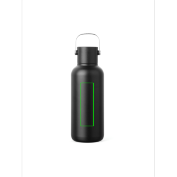 Standskizze: Druckverfahren Lasergravur auf Position „Artikel Vorderseite“ – VINGA Cael Isolierflasche 600 ml mit Trinkhalm und Edelstahlgriff – mit Logo graviert oder bedruckt