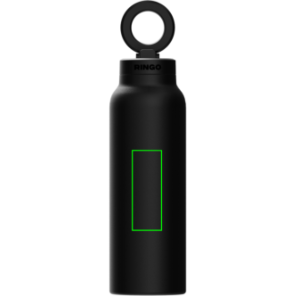 Standskizze: Druckverfahren CO2 Gravur auf Position „Artikel Vorderseite (max. 30 x 80 mm)“ – Ringo Pro Thermoflasche 710 ml mit MagSafe-Handyhalterung – gravierbar und bedruckbar