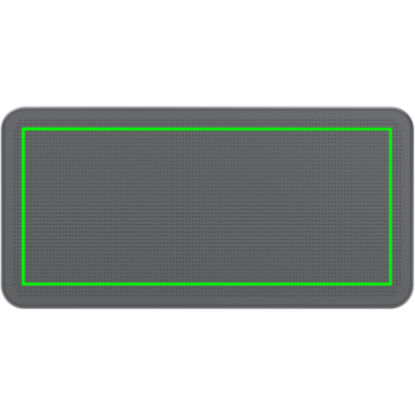 Standskizze: Druckverfahren Digitalprint auf Position „Artikel Vorderseite (max. 140 x 60 mm)“ – XD Xclusive Aeris 10-W-Lautsprecher (IPX5) mit herausnehmbarem Akku, mit Logo bedruckbar