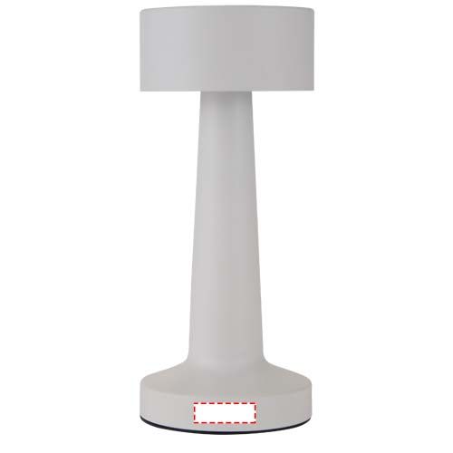 Standskizze: Druckverfahren Digital-Sticker auf Position „Basis“ – Aludra Wiederaufladbare dimmbare Tischlampe mit 3 Lichtmodi