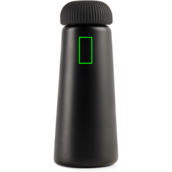 Standskizze: Druckverfahren Tampondruck auf Position „Artikel Rückseite oben (max. 15 x 30 mm)“ – VINGA Erie 450 ml Vakuumflasche aus RCS-recyceltem Edelstahl