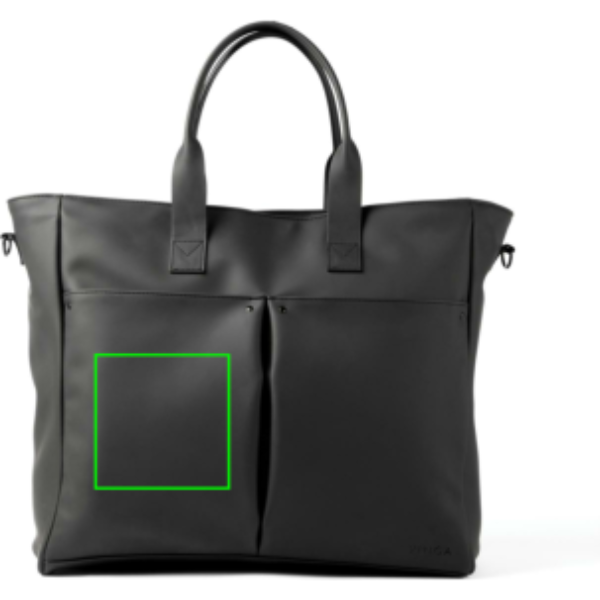 Standskizze: Druckverfahren Digital Transfer auf Position „Artikel Vorderseite links“ – VINGA Baltimore Hybrid Office-Bag 17 Zoll – Laptoptasche mit Logo-Druck