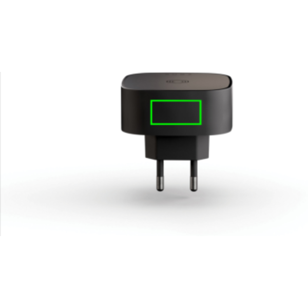 Standskizze: Druckverfahren Tampondruck auf Position „Artikel Vorderseite (max. 30 x 15 mm)“ – Zens Wireless Charging Adapter – magnetisch, bis 15 W, mit Logo bedruckbar