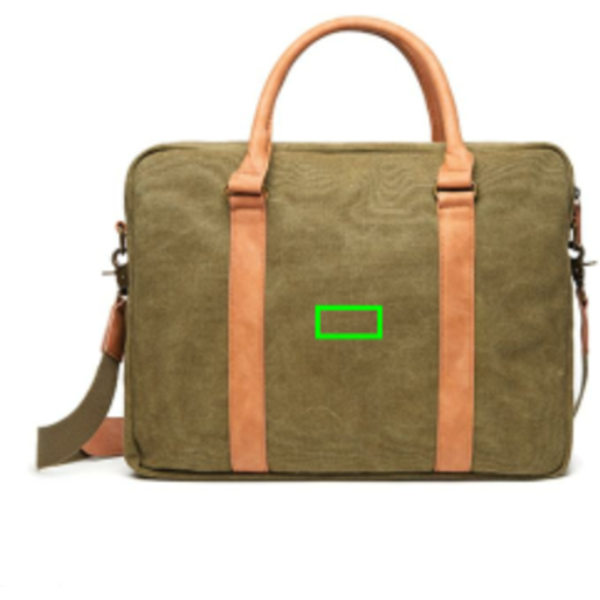 Standskizze: Druckverfahren PU-Etikett Sortino auf Position „Artikel Rückseite“ – VINGA Bosler Laptoptasche 17 Zoll aus RCS-zertifiziertem recyceltem Canvas
