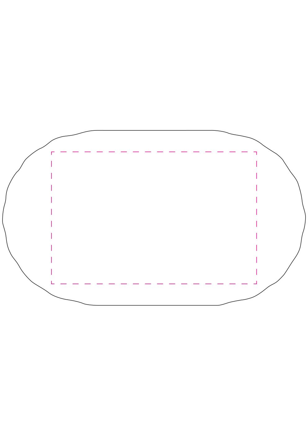 Standskizze: Druckposition „mittig auf Deckel (max. 140×90 mm)“ – Snackschale ToGo mit Deckel – wiederverwendbar, 205 mm
