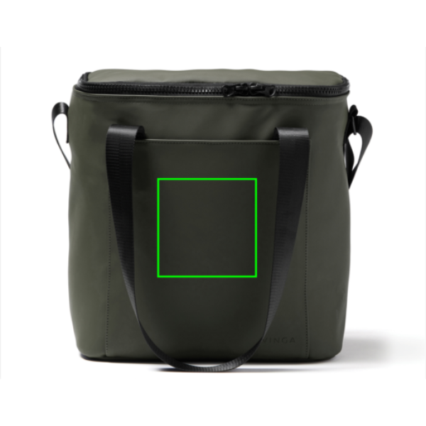 Standskizze: Druckverfahren Digital Transfer auf Position „Artikel Vorderseite“ – VINGA Baltimore Kühltasche aus wasserabweisendem PU mit Logo bedruckbar