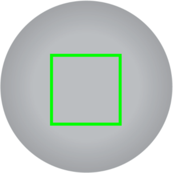 Standskizze: Druckverfahren Lasergravur auf Position „Deckel (max. 25 x 25 mm)“ – Isolierflasche Mono 500 ml, doppelwandig vakuumisoliert mit Druckverschluss und Trinkbecher — XD Collection