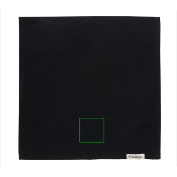 Standskizze: Druckverfahren Siebdruck Transfer auf Position „Artikel (max. 100 x 100 mm)“ – Ukiyo Aware 4-tlg. Servietten-Set 45 × 45 cm rCotton mit Logo bedruckbar