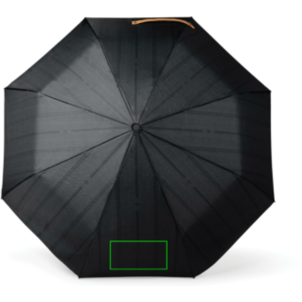 Standskizze: Druckverfahren Siebdruck Transfer auf Position „Regenschirm (max. 200 x 100 mm)“ – VINGA Bosler AWARE Taschenschirm aus recyceltem PET, 21 Zoll, mit Logo bedruckbar