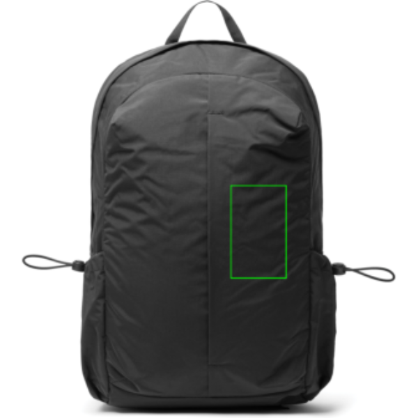 Standskizze: Druckverfahren Siebdruck Transfer auf Position „Artikel Vorderseite rechts (max. 60 x 100 mm)“ – KENTO Urban Laptop-Rucksack 15,6 Zoll aus RCS recyceltem Nylon